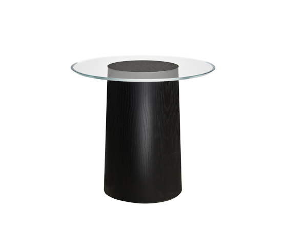 Stub™ | Side table | MS11 | Glass table top | Black coloured oak base | Tavolini alti | Fritz Hansen