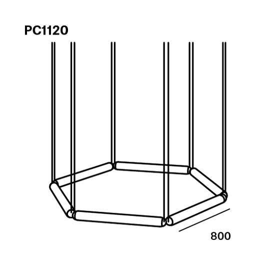 Puro Contour Hexagon 800 PC1120 | Suspensions | Brokis