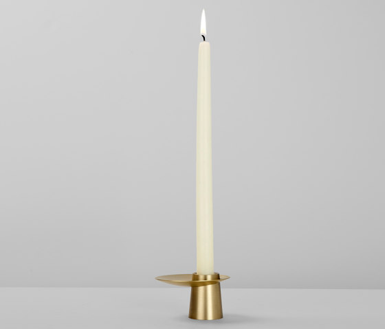 Orbit 01 (Brushed brass) | Candlesticks / Candleholder | Roll & Hill
