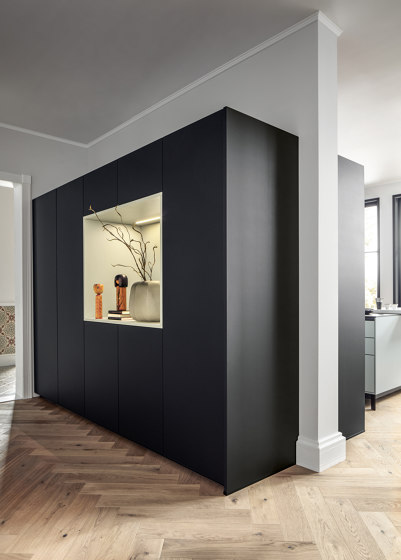NX 510 Onyx black matt velvet | Fitted kitchens | next125
