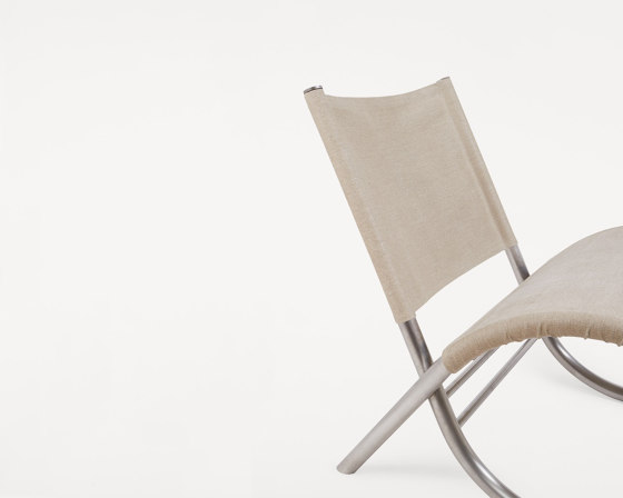 Richardt Chair | Raw Steel | Canvas | Armchairs | Frama