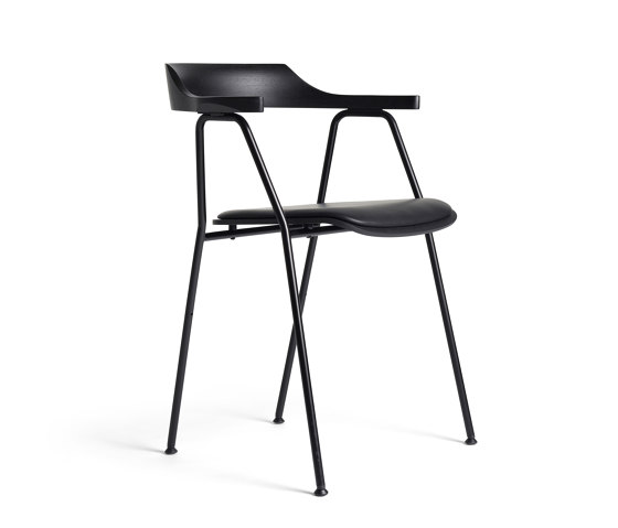 4455 Chair Seat offset upholstery, Black oak | Sedie | Rex Kralj