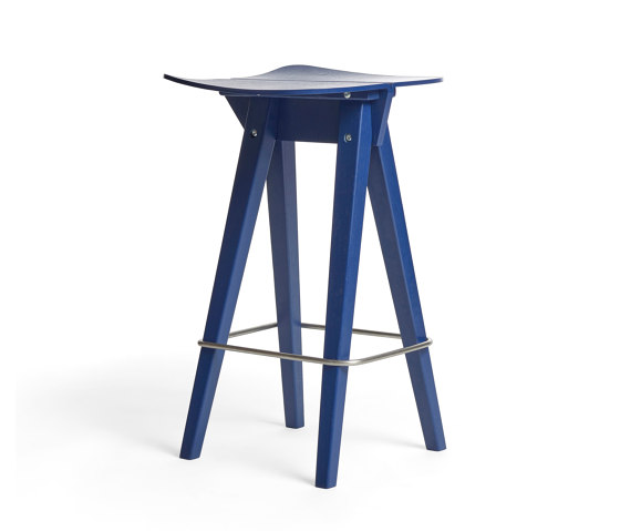 Mosquito Barstool Low, Cobalt Blue Oak | Counter stools | Rex Kralj