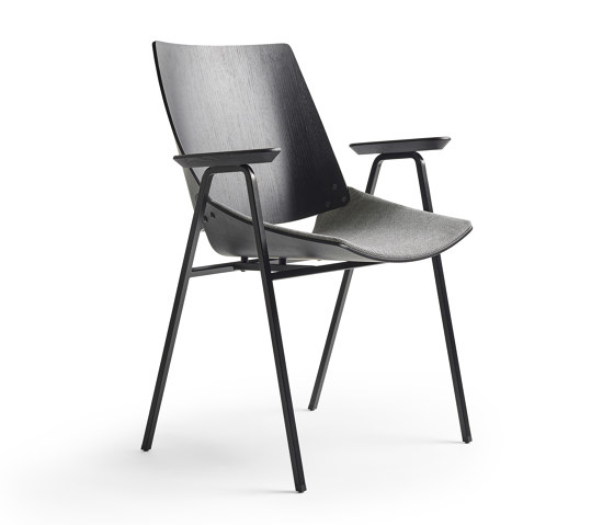 Shell Armchair Seat upholstery, Black Oak | Chairs | Rex Kralj