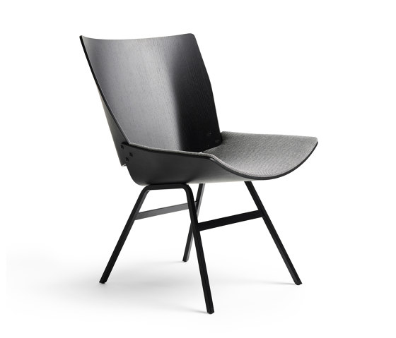Shell Lounge Chair Seat upholstery, Black Oak | Fauteuils | Rex Kralj