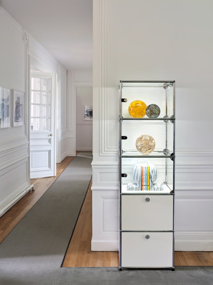 USM Haller E Shelf | Pure White | Display cabinets | USM