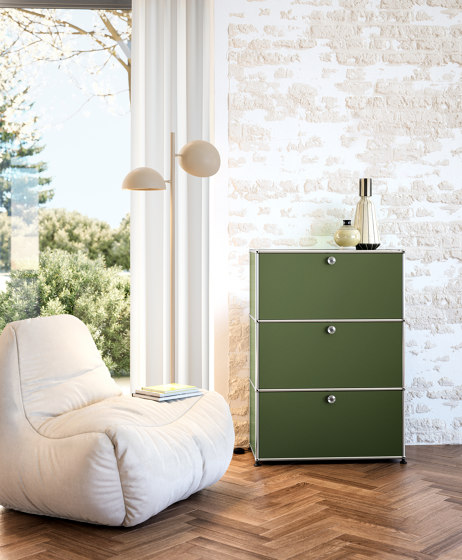 USM Haller Credenza | Olive Green | Credenze | USM