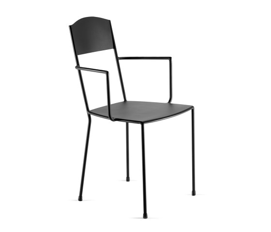Metal Chair Incl. Armrest Matt Black Adriana | Chairs | Serax