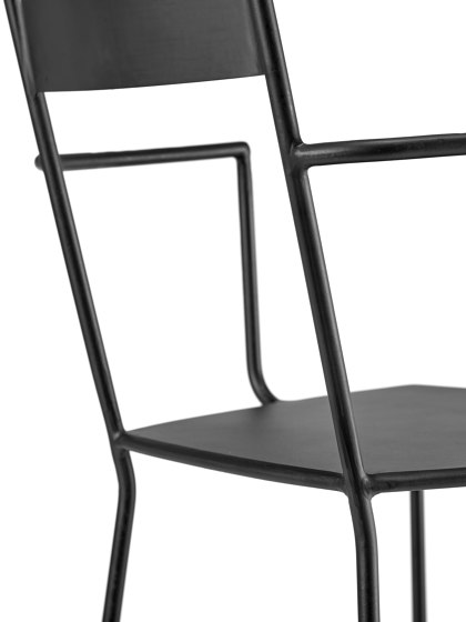 Metal Chair Incl. Armrest Matt Black Adriana | Sedie | Serax