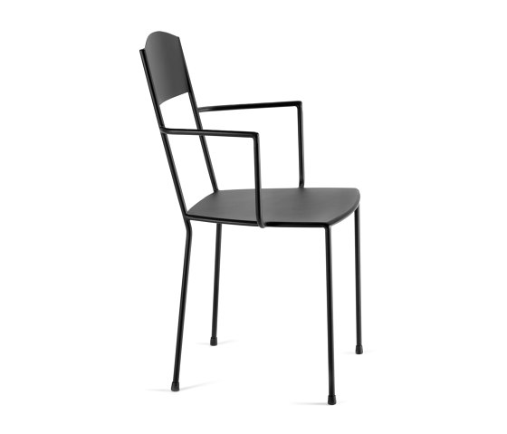Metal Chair Incl. Armrest Matt Black Adriana | Chairs | Serax