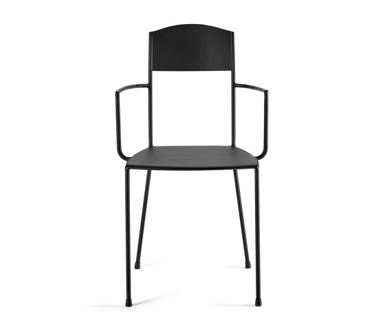 Metal Chair Incl. Armrest Matt Black Adriana | Sillas | Serax