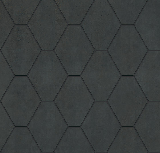 Metallique | Hexa Noir | Ceramic tiles | Kronos Ceramiche