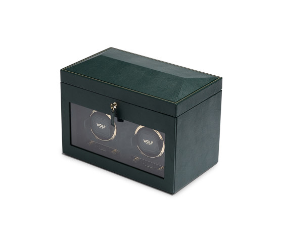 British Racing Double Watch Winder | Green | Storage boxes | WOLF