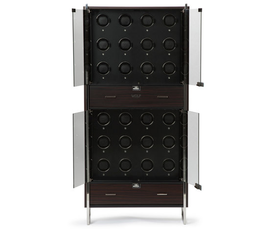 Regent - 24 Piece Cabinet Winder | Matte Zebra / Matte Black | Storage boxes | WOLF