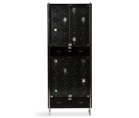 Regent - 32 Piece Cabinet Winder | Piano Black / Matte Black | Contenitori / Scatole | WOLF