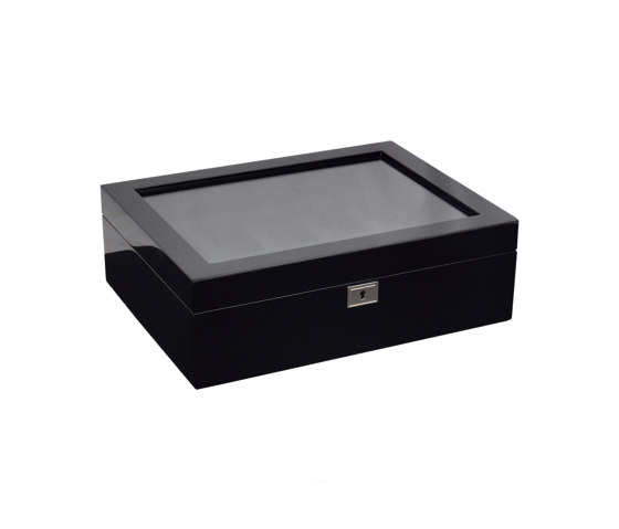 Savoy 10 Piece Watch Box | Black | Boîtes de rangement | WOLF