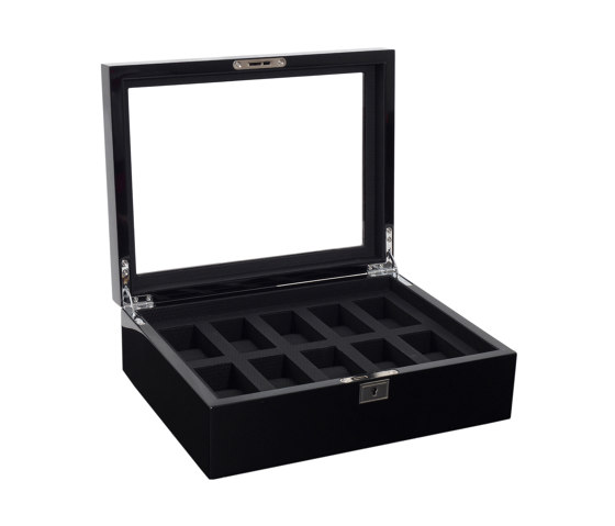 Savoy 10 Piece Watch Box | Black | Boîtes de rangement | WOLF