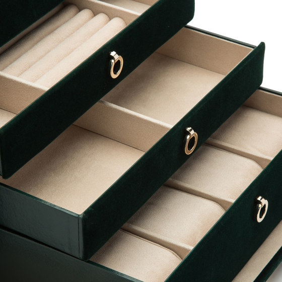 Zoe Large Jewelry Box | Forest Green | Boîtes de rangement | WOLF