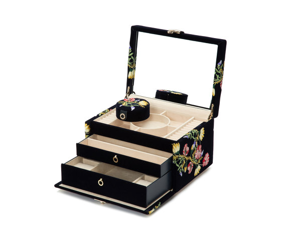 Zoe Medium Jewelry Box | Indigo | Storage boxes | WOLF
