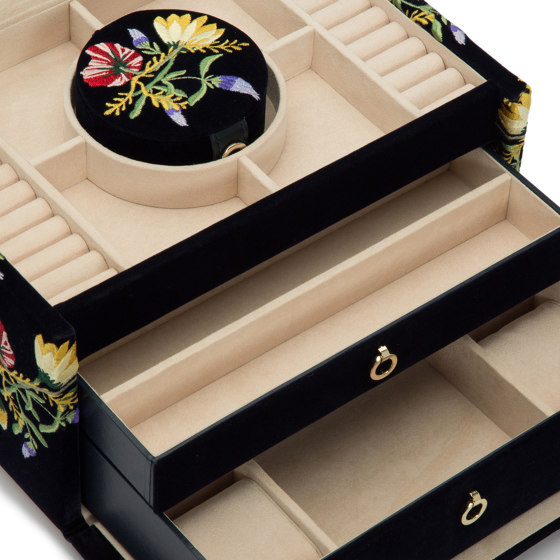 Zoe Medium Jewelry Box | Indigo | Boîtes de rangement | WOLF