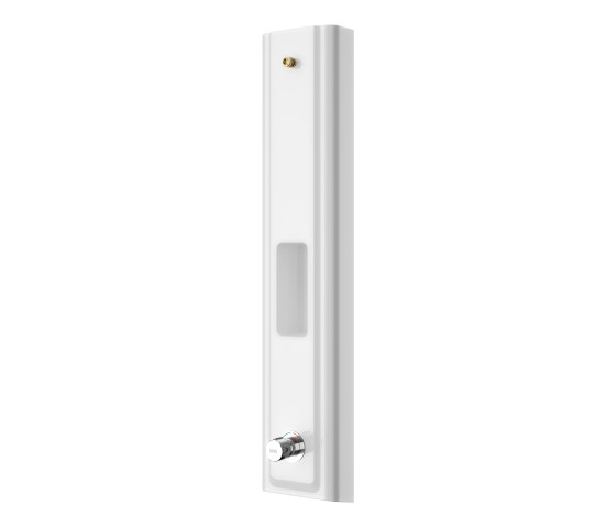 F5S Mix MIRANIT shower panel with shower gel shelf | Shower controls | KWC Professional