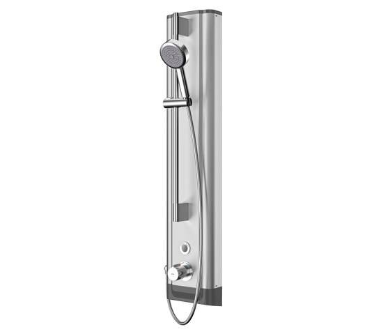 F5E Therm stainless steel shower panel with hand shower fitting | Grifería para duchas | KWC Professional