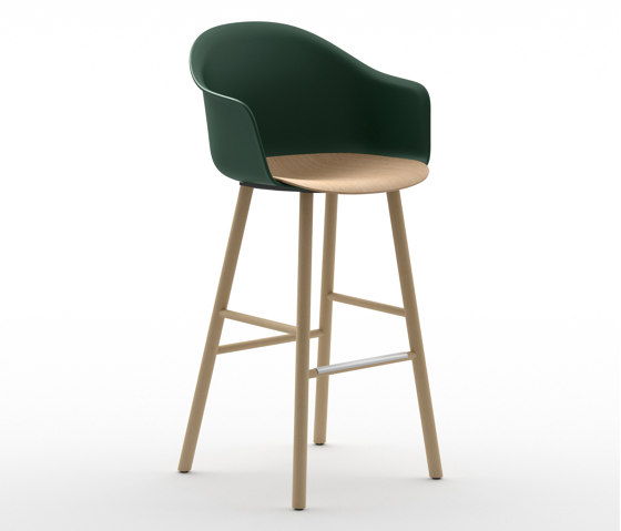 Màni Armshell Plastic ST 4WL | Bar stools | Arrmet srl