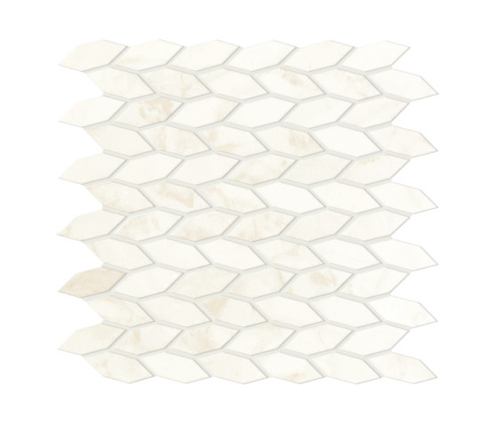 Marvel Shine Calacatta Delicato Twist 30,5x30,5 Silk | Ceramic mosaics | Atlas Concorde