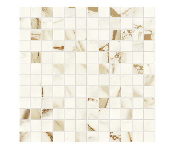 Marvel Shine Calacatta Imperiale Mosaico 30x30 Lapp | Piastrelle ceramica | Atlas Concorde