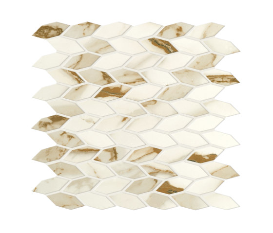 Marvel Shine Calacatta Imperiale Twist 30,5x30,5 Shiny | Keramik Mosaike | Atlas Concorde