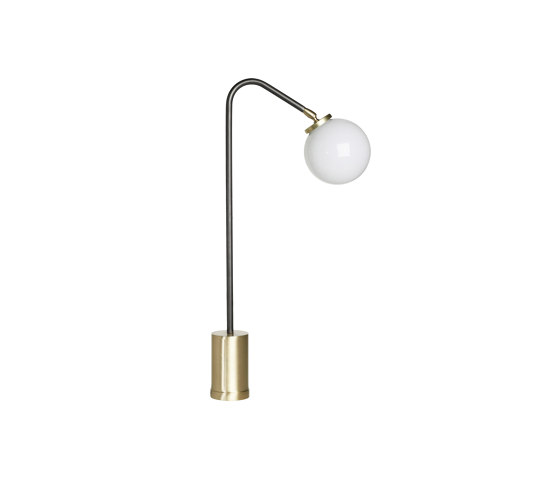 Array table opal bronze with satin brass details opal glass shades | Table lights | CTO Lighting