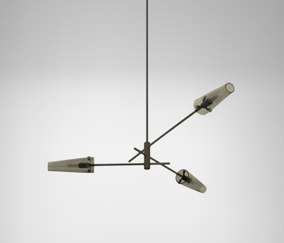 Axis pendant bronze / smoked glass | Suspended lights | CTO Lighting