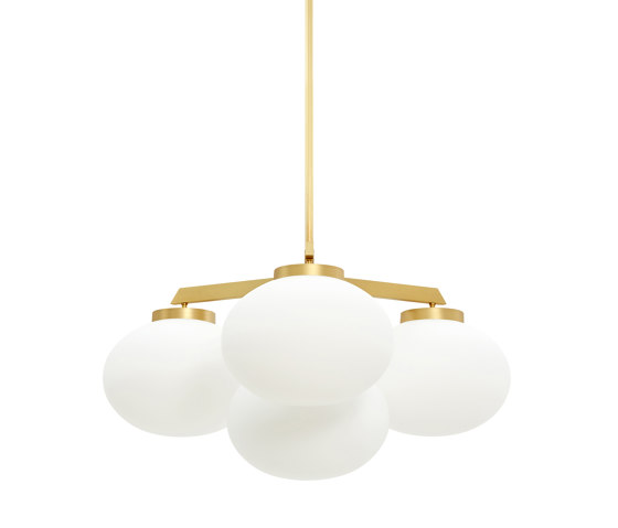 Cloudesley chandelier small satin brass | Kronleuchter | CTO Lighting