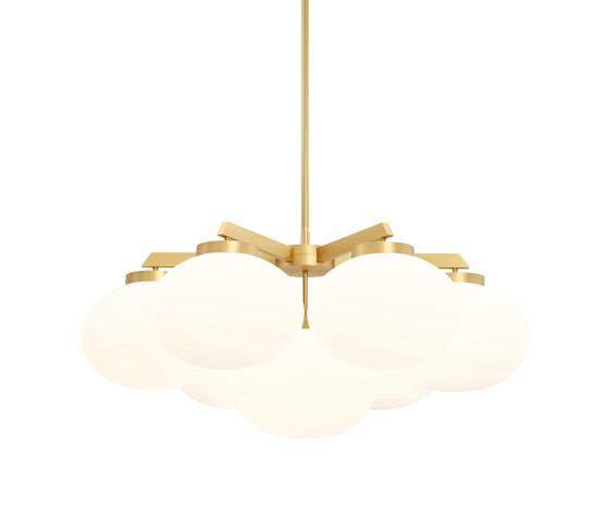 Cloudesley chandelier medium satin brass | Lámparas de araña | CTO Lighting