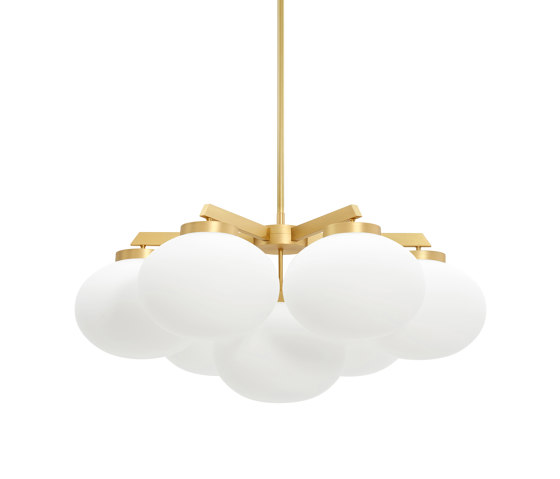Cloudesley lustre taille moyenne laiton satiné | Chandeliers | CTO Lighting