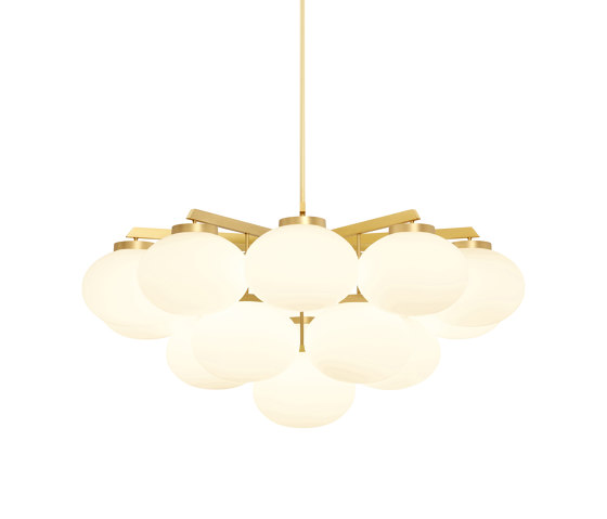 Cloudesley chandelier large satin brass | Kronleuchter | CTO Lighting