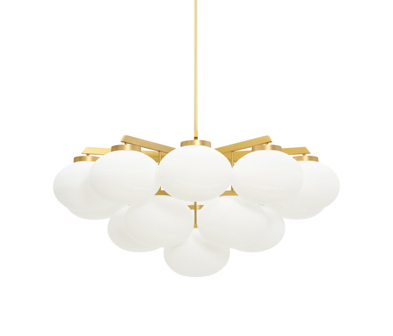 Cloudesley chandelier large satin brass | Chandeliers | CTO Lighting