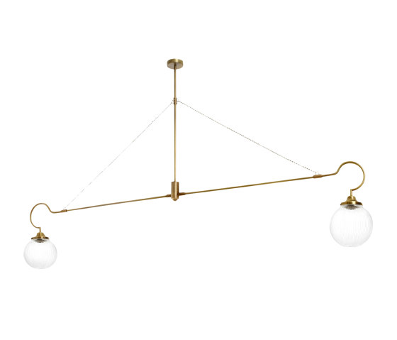 Floren pendant 2 arms - antique brass | Suspended lights | CTO Lighting
