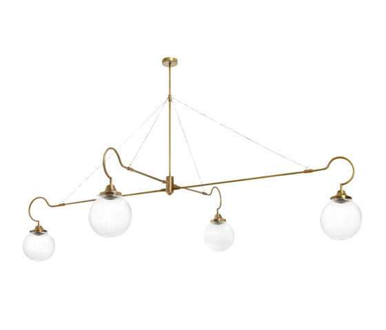 Floren pendant 4 arms - antique brass | Suspended lights | CTO Lighting