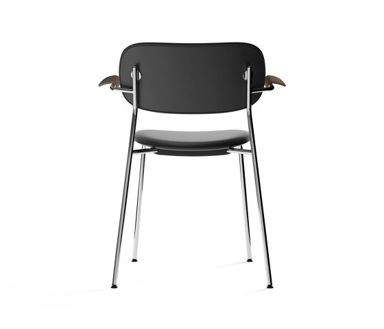 Co Chair, fully upholstered with armrest, Chrome | Dark Stained Oak | Dakar 0842 | Chairs | Audo Copenhagen
