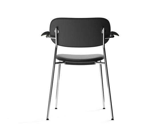 Co Chair, fully upholstered with armrest, Chrome | Black Oak | Dakar 0842 | Sedie | Audo Copenhagen
