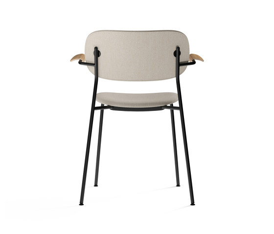 Co Chair, fully upholstered with armrest, Black | Natural Oak | Doppiopanama T14012 004 | Sillas | Audo Copenhagen
