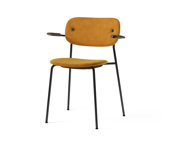 Co Chair, fully upholstered with armrest, Black | Dark Stained Oak | Ritz 1644 | Stühle | Audo Copenhagen