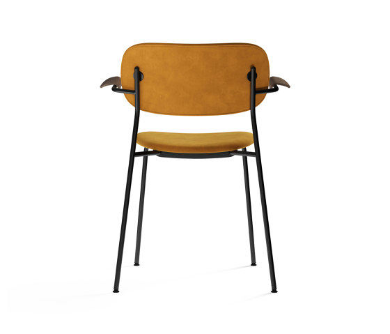 Co Chair, fully upholstered with armrest, Black | Dark Stained Oak | Ritz 1644 | Sillas | Audo Copenhagen