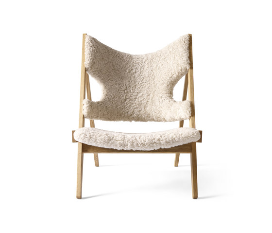 Knitting Lounge Chair, Sheepskin, Natural Oak | Natur | Poltrone | Audo Copenhagen