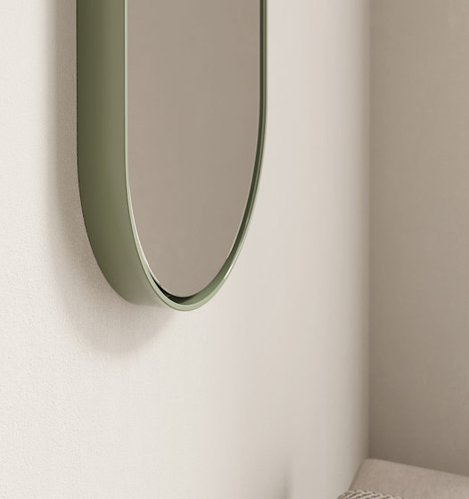 Parentesi - oval mirror with ceramic frame | Espejos de baño | NIC Design