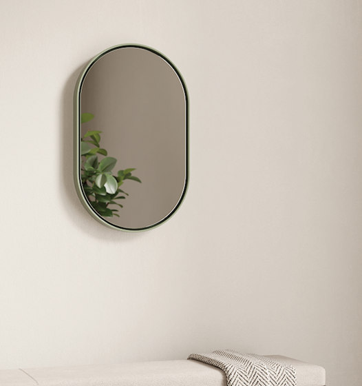 Parentesi - oval mirror with ceramic frame | Espejos de baño | NIC Design