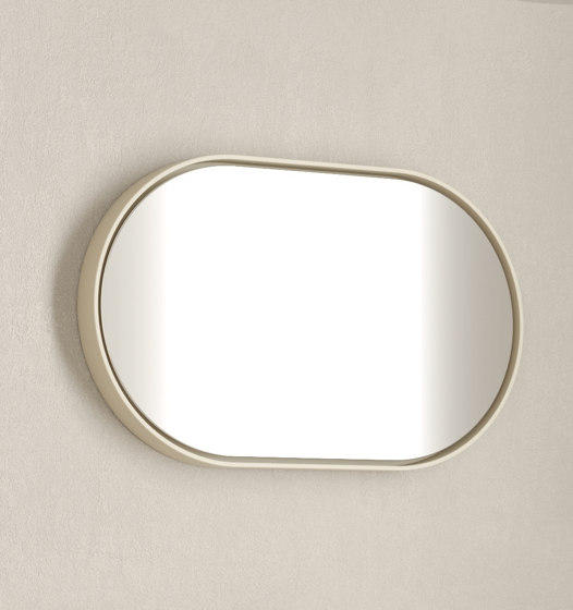 Parentesi - oval mirror with ceramic frame | Espejos de baño | NIC Design