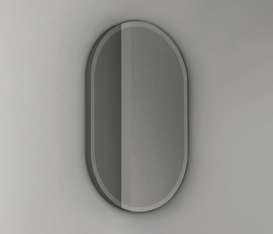 Pastille - specchio ovale in acciaio con retro-illluminazione | Specchi da bagno | NIC Design