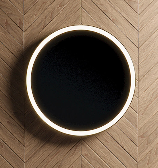 Pastille - becklit LED light round mirror with teel frame. | Espejos de baño | NIC Design